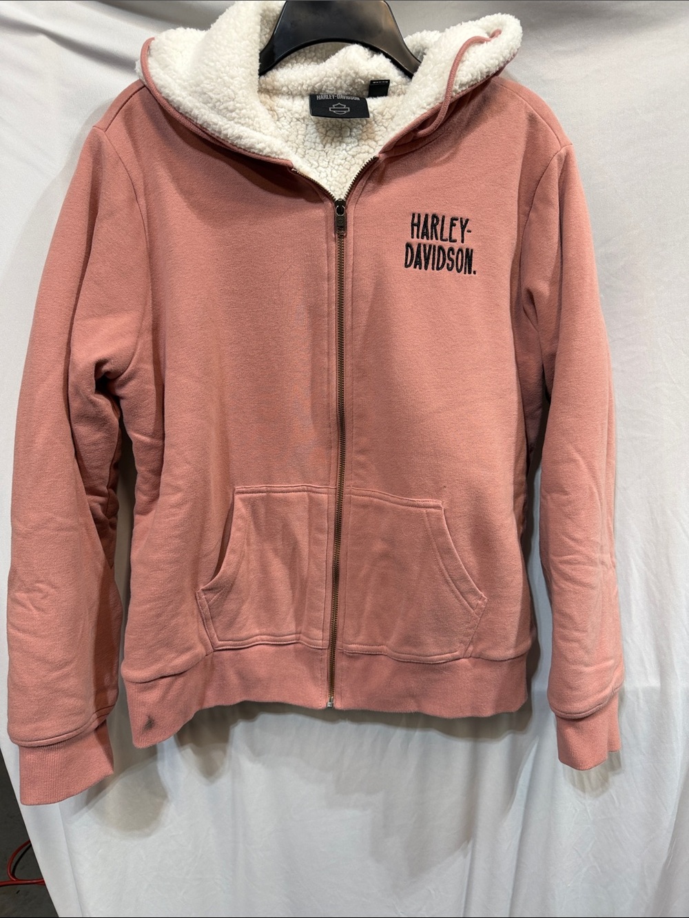 Harley-Davidson women’s ' Pink Sherpa-Lined Zip Hoodie